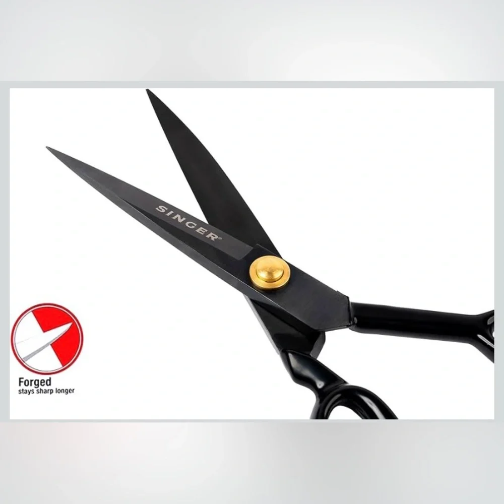 Singer 10in Forged Heavy-Duty Black Sewing Scissors, NEW in box - Picture 3 of 10